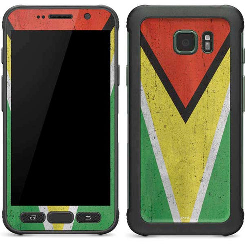 Guyana Flag Distressed Galaxy S7 Active Skin