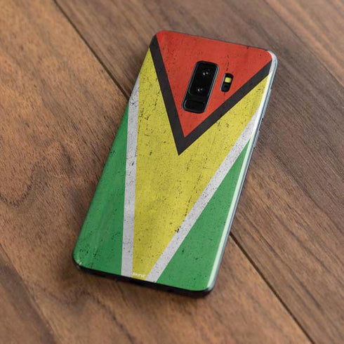 Guyana Flag Distressed Galaxy S9 Plus Skin