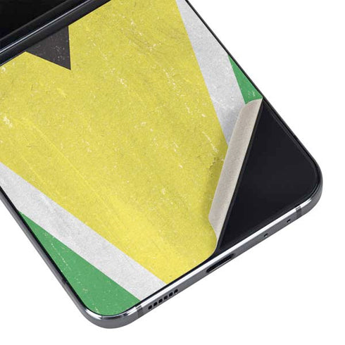 Guyana Flag Distressed Galaxy Z Flip5 5G Skin