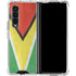 Guyana Flag Distressed Galaxy Z Fold4 5G Clear Case