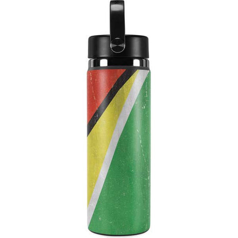 Guyana Flag Distressed Hydro Flask 20oz Wide Mouth Skin