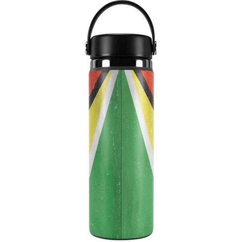 Guyana Flag Distressed Hydro Flask 20oz Wide Mouth Skin