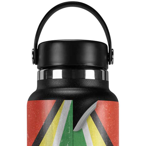 Guyana Flag Distressed Hydro Flask 32oz Wide Mouth Skin