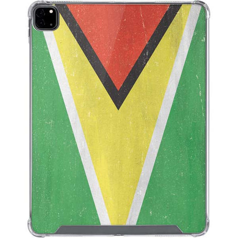 Guyana Flag Distressed iPad Pro 12.9in (2020) Clear Case