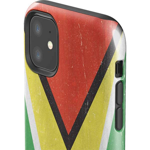 Guyana Flag Distressed iPhone 11 Impact Case
