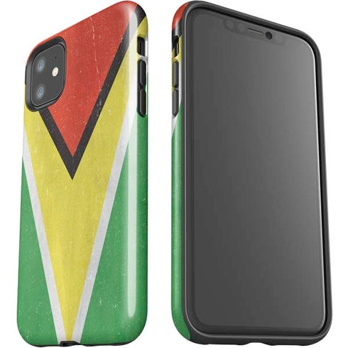 Guyana Flag Distressed iPhone 11 Impact Case