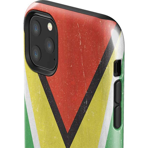 Guyana Flag Distressed iPhone 11 Pro Max Impact Case