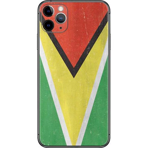 Guyana Flag Distressed iPhone 11 Pro Max Skin