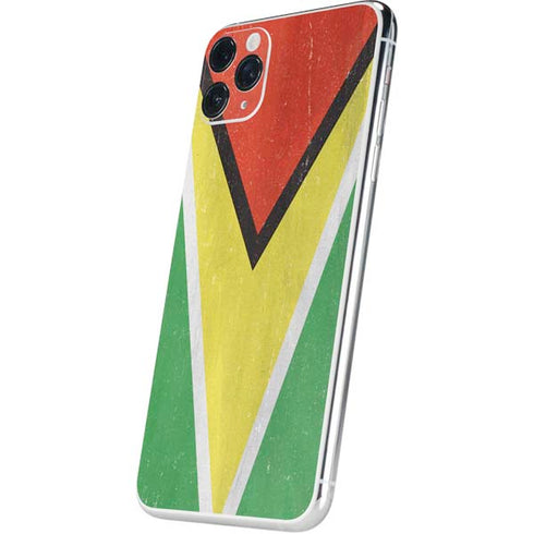 Guyana Flag Distressed iPhone 11 Pro Max Skin