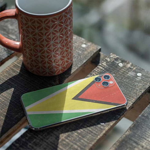 Guyana Flag Distressed iPhone 11 Pro Max Skin