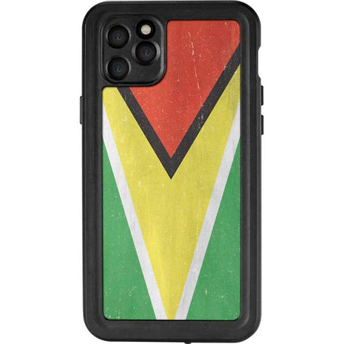 Guyana Flag Distressed iPhone 11 Pro Max Waterproof Case
