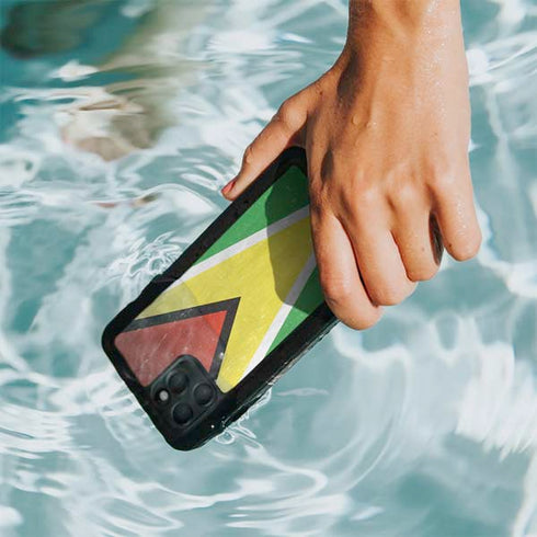 Guyana Flag Distressed iPhone 11 Pro Max Waterproof Case