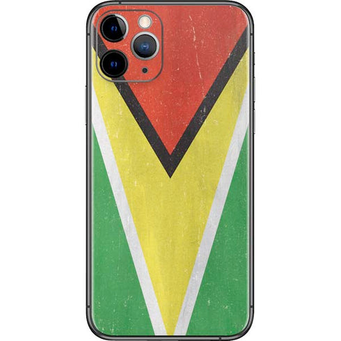 Guyana Flag Distressed iPhone 11 Pro Skin
