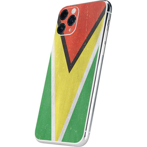 Guyana Flag Distressed iPhone 11 Pro Skin
