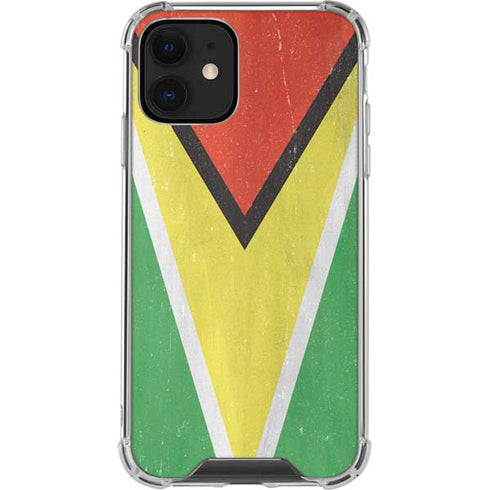 Guyana Flag Distressed iPhone 12 Clear Case