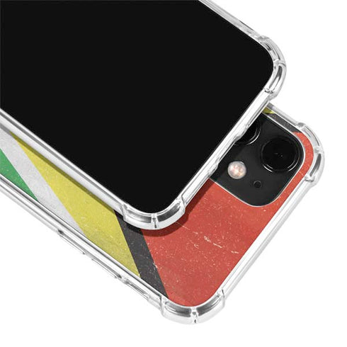 Guyana Flag Distressed iPhone 12 Clear Case