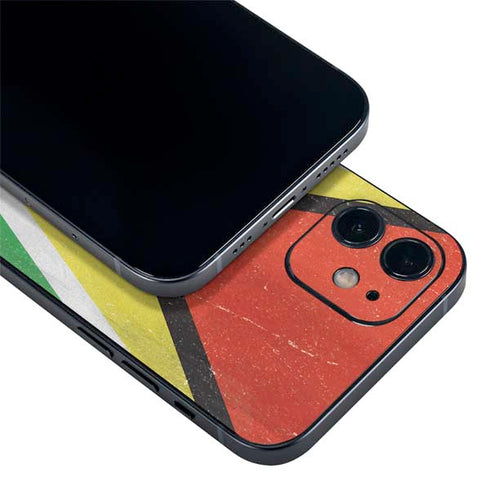 Guyana Flag Distressed iPhone 12 Mini Skin