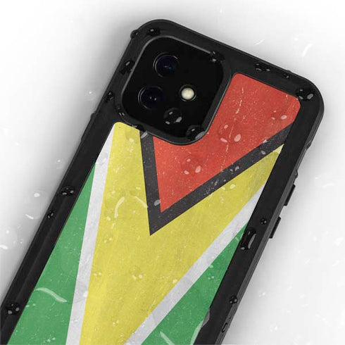 Guyana Flag Distressed iPhone 12 Mini Waterproof Case