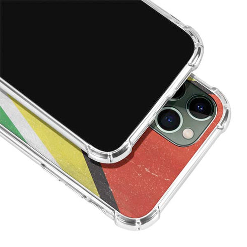 Guyana Flag Distressed iPhone 12 Pro Max Clear Case