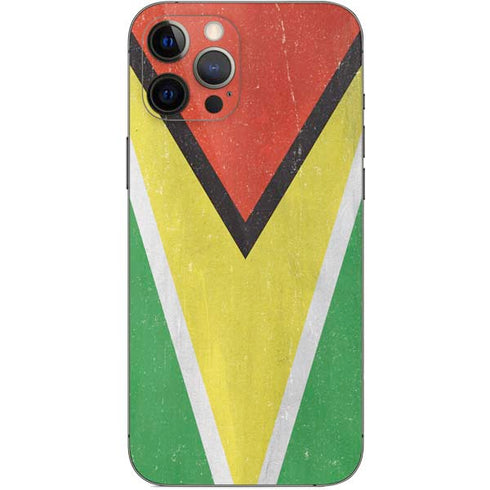 Guyana Flag Distressed iPhone 12 Pro Max Skin