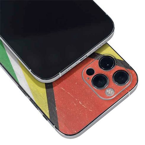 Guyana Flag Distressed iPhone 12 Pro Skin