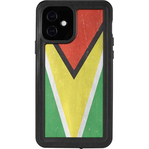 Guyana Flag Distressed iPhone 12 Waterproof Case