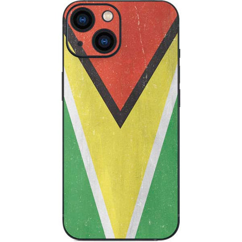 Guyana Flag Distressed iPhone 13 Mini Skin