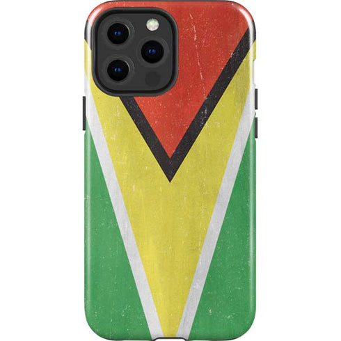 Guyana Flag Distressed iPhone 14 Pro Max Impact Case