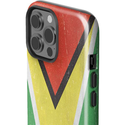 Guyana Flag Distressed iPhone 15 Pro Max Impact Case