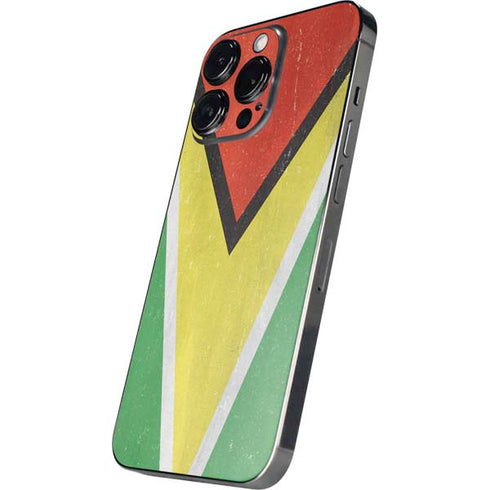 Guyana Flag Distressed iPhone 14 Pro Max Skin