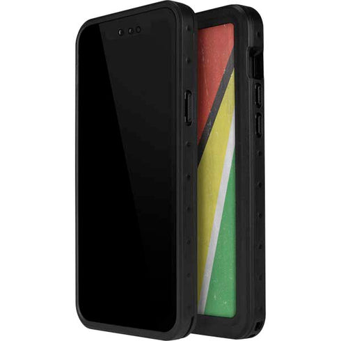 Guyana Flag Distressed iPhone 15 Waterproof Case