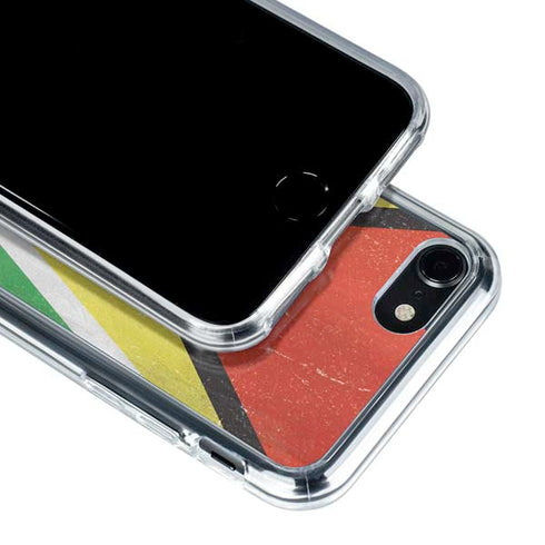 Guyana Flag Distressed iPhone SE (2nd & 3rd Gen) Clear Case