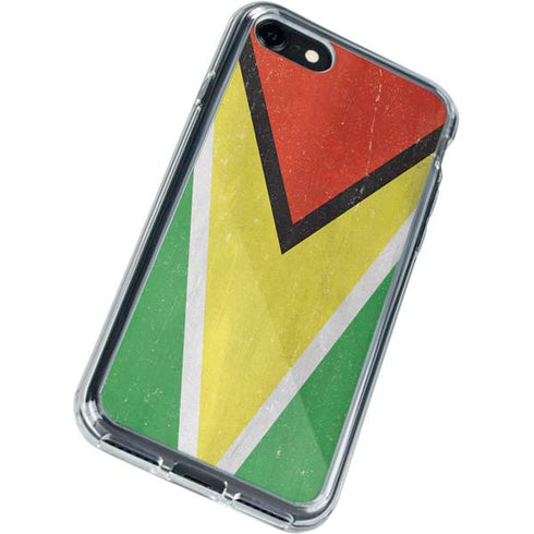Guyana Flag Distressed iPhone SE (2nd & 3rd Gen) Clear Case