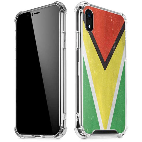 Guyana Flag Distressed iPhone XR Clear Case