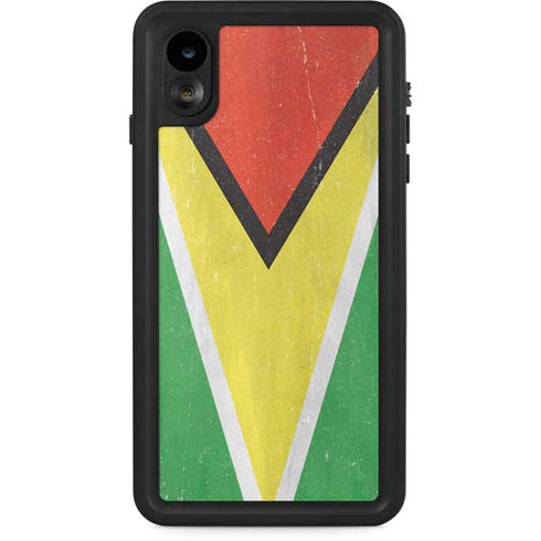 Guyana Flag Distressed iPhone XR Waterproof Case