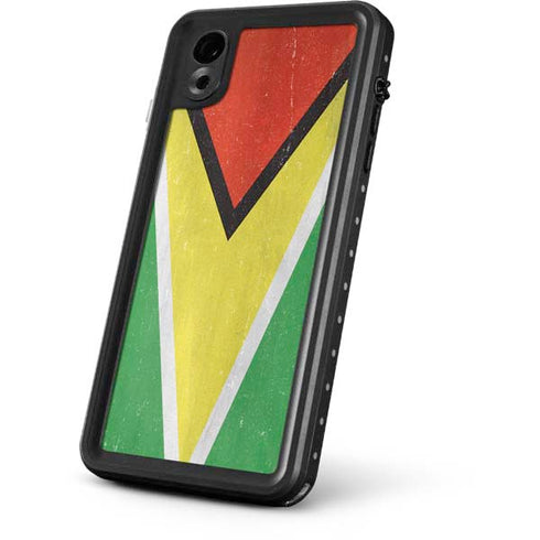 Guyana Flag Distressed iPhone XR Waterproof Case