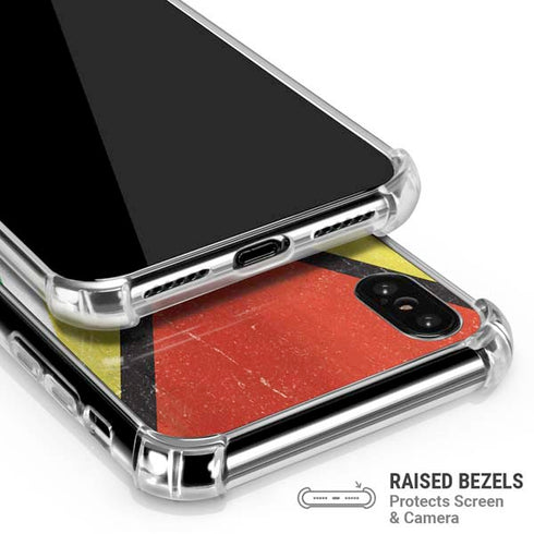 Guyana Flag Distressed iPhone XS Max Clear Case