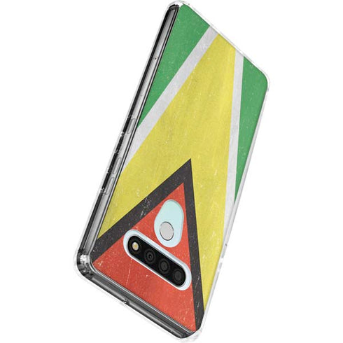 Guyana Flag Distressed LG Stylo 6 Clear Case