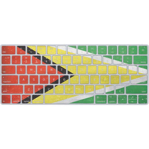 Guyana Flag Distressed Magic Keyboard Skin