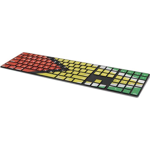 Guyana Flag Distressed Magic Keyboard with Numeric Keypad Skin