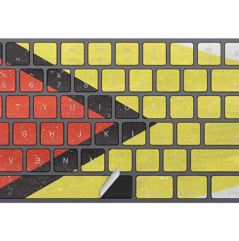Guyana Flag Distressed Magic Keyboard with Numeric Keypad Skin