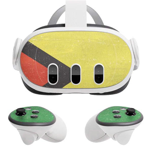 Guyana Flag Distressed Meta Quest 3 Skin