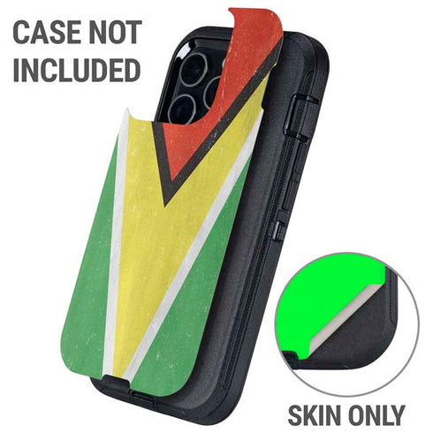 Guyana Flag Distressed Otterbox Defender iPhone Skin