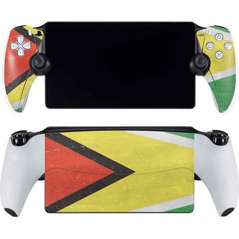 Guyana Flag Distressed PlayStation Portal Remote Player Skin