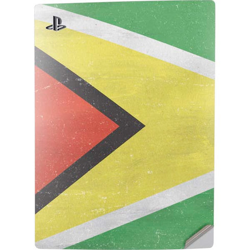 Guyana Flag Distressed PS5 Digital Edition Console Skin