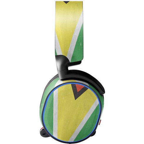 Guyana Flag Distressed SteelSeries Arctis 3 Skin
