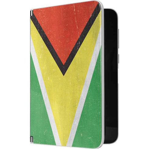 Guyana Flag Distressed Surface Duo Skin