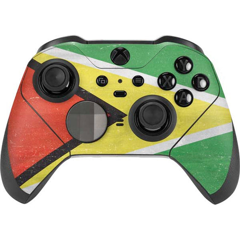 Guyana Flag Distressed Xbox Elite Wireless Controller Series 2 Skin