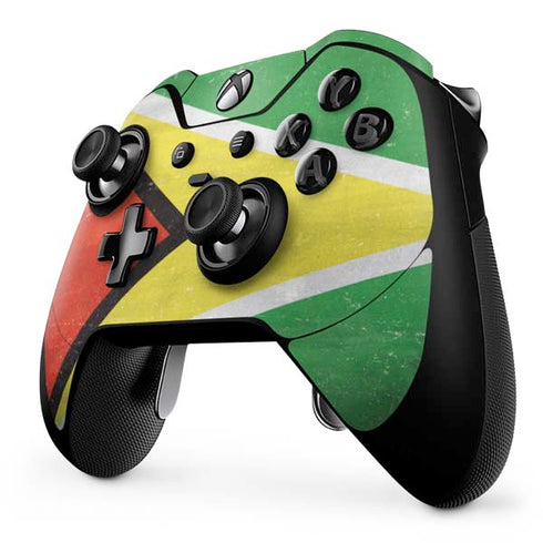 Guyana Flag Distressed Xbox One Elite Controller Skin