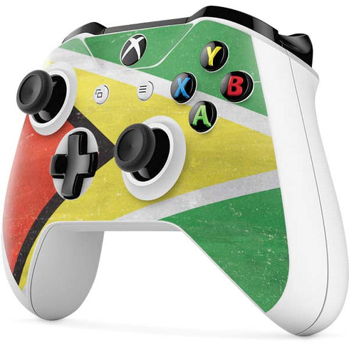 Guyana Flag Distressed Xbox One S All-Digital Edition Bundle Skin